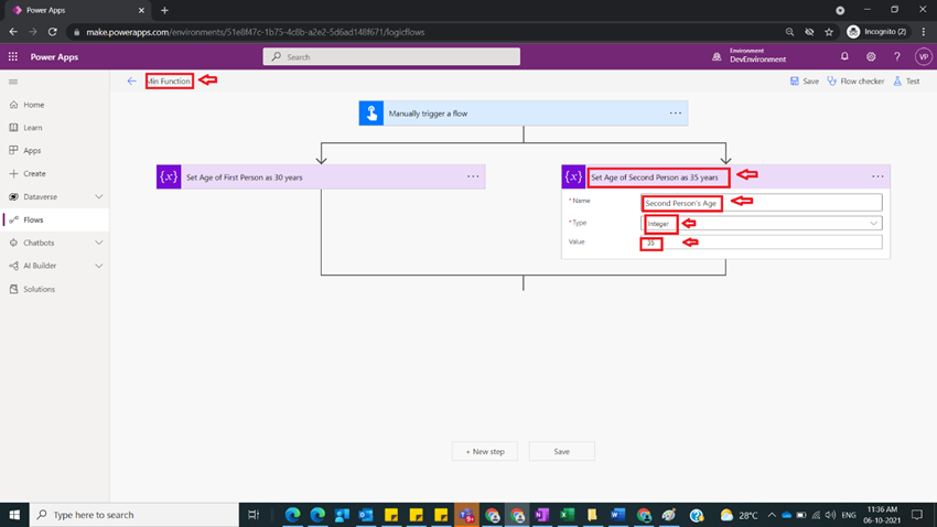 Usage of Min Function in Power Automate